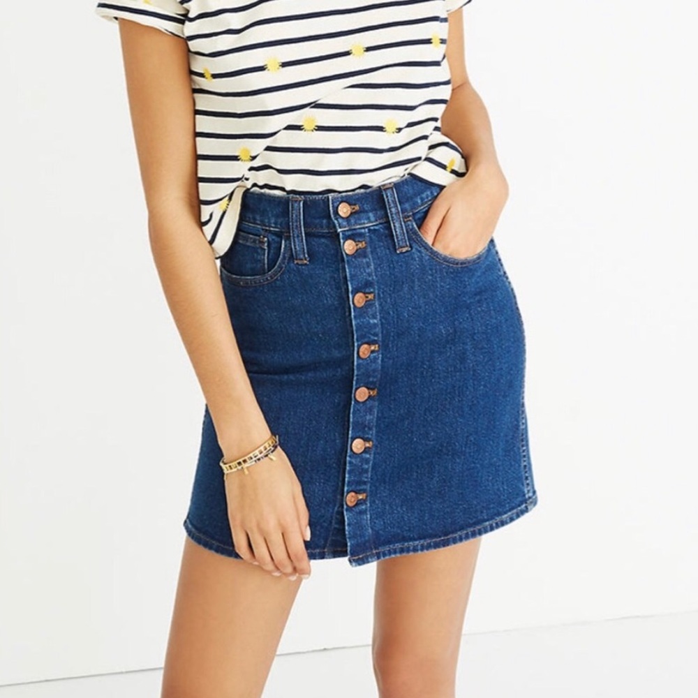 NWT Madewell Button Front Skirt